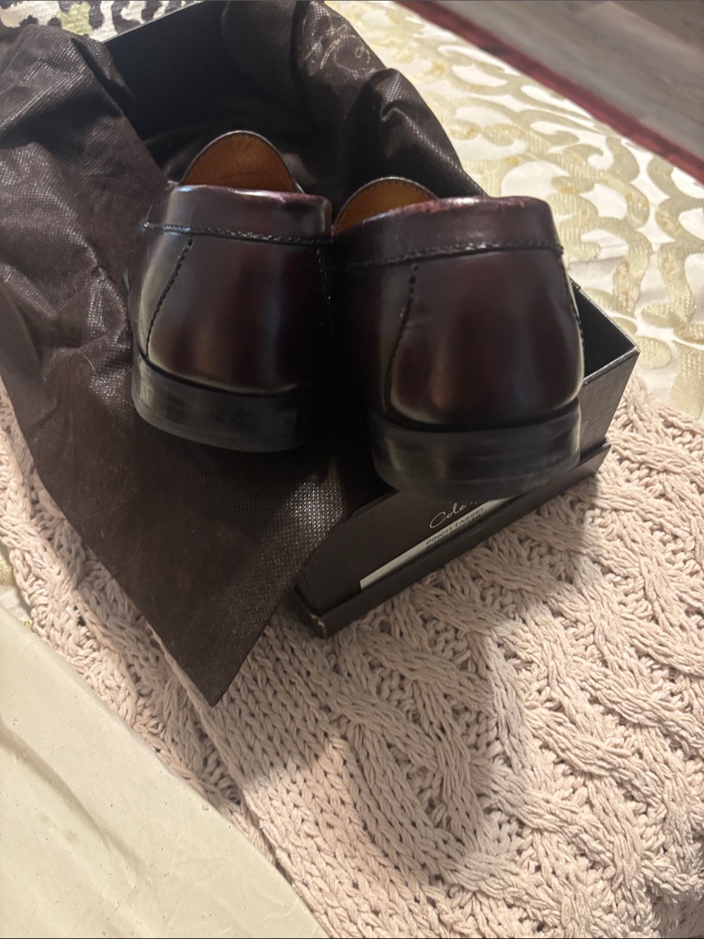 Cole Haan Men’s Tassel Loafers in Burgundy - Picture 3 of 4